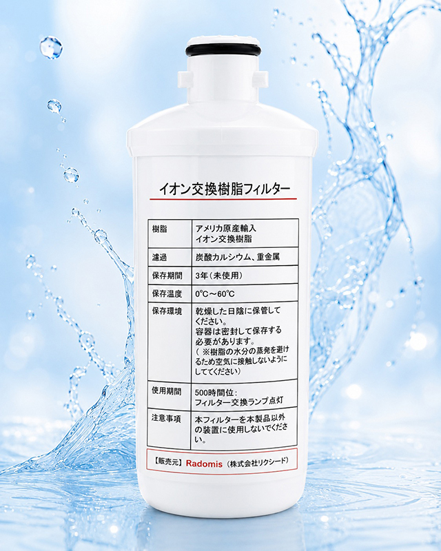 HyuuRa用イオン交換樹脂フィルターの写真
